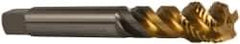 OSG - M20x2.50 Metric Coarse 4 Flute 6H Modified Bottoming Spiral Flute Tap - Vanadium High Speed Steel, TiN Finish, 140mm OAL, Right Hand Flute, Right Hand Thread - Exact Industrial Supply