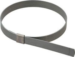 IDEAL TRIDON - 4-1/2" ID, Galvanized Steel Preformed Center Punch Type Clamp - 5/8" Wide x 0.03" Thick - All Tool & Supply