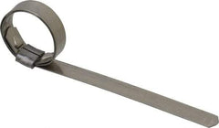 IDEAL TRIDON - 13/16" ID, Grade 201, Stainless Steel Preformed J-Type Clamp - 3/8" Wide x 0.025" Thick - All Tool & Supply