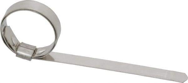 IDEAL TRIDON - 1" ID, Grade 201, Stainless Steel Preformed J-Type Clamp - 3/8" Wide x 0.025" Thick - All Tool & Supply