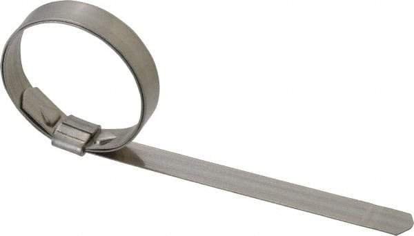 IDEAL TRIDON - 1-3/8" ID, Grade 201, Stainless Steel Preformed J-Type Clamp - 3/8" Wide x 0.025" Thick - All Tool & Supply