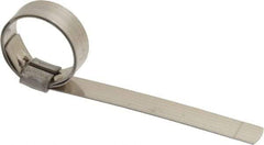 IDEAL TRIDON - 1" ID, Grade 201, Stainless Steel Preformed J-Type Clamp - 1/2" Wide x 0.03" Thick - All Tool & Supply