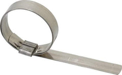 IDEAL TRIDON - 2" ID, Grade 201, Stainless Steel Preformed J-Type Clamp - 5/8" Wide x 0.03" Thick - All Tool & Supply