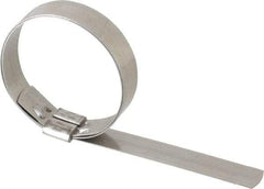 IDEAL TRIDON - 2-1/4" ID, Grade 201, Stainless Steel Preformed J-Type Clamp - 5/8" Wide x 0.03" Thick - All Tool & Supply