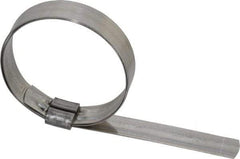 IDEAL TRIDON - 2-1/2" ID, Grade 201, Stainless Steel Preformed J-Type Clamp - 5/8" Wide x 0.03" Thick - All Tool & Supply