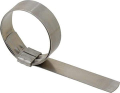 Made in USA - 2" ID, Grade 201, Stainless Steel Preformed J-Type Clamp - 3/4" Wide x 0.03" Thick - All Tool & Supply