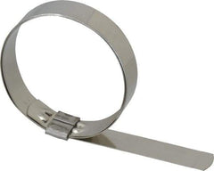 IDEAL TRIDON - 3" ID, Grade 201, Stainless Steel Preformed J-Type Clamp - 3/4" Wide x 0.03" Thick - All Tool & Supply