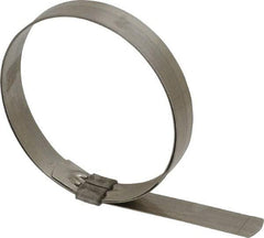 IDEAL TRIDON - 4" ID, Grade 201, Stainless Steel Preformed J-Type Clamp - 3/4" Wide x 0.03" Thick - All Tool & Supply