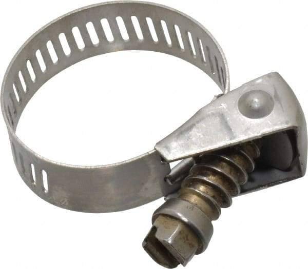 IDEAL TRIDON - SAE Size 12, 1/2 to 1-1/4" Diam, Stainless Steel Quick Release Worm Drive Clamp - 1/2" Wide, Material Grade 301, Series 550 - All Tool & Supply