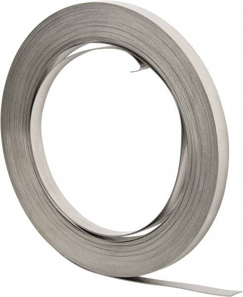 IDEAL TRIDON - Grade 201, Stainless Steel Banding Strap Roll - 5/8" Wide x 0.03" Thick - All Tool & Supply