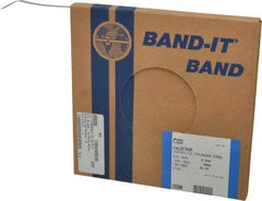 Made in USA - Grade 200 to 300, Stainless Steel Banding Strap Roll - 3/8" Wide x 0.015" Thick - All Tool & Supply