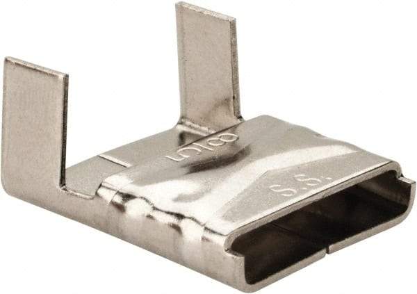 Made in USA - Grade 200 to 300, Stainless Steel Banding Strap Buckle - 5/8" Wide - All Tool & Supply