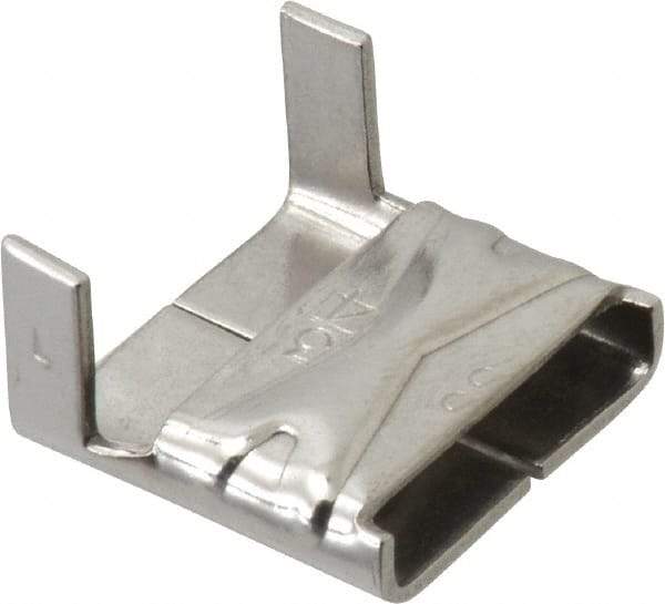 Made in USA - Grade 200 to 300, Stainless Steel Banding Strap Buckle - 3/4" Wide - All Tool & Supply