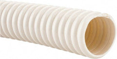 Continental ContiTech - 1" ID, 29 Hg Vac Rating, 37 psi, PVC Vacuum & Duct Hose - 100' Long, White, 2-1/2" Bend Radius, 15 to 150°F - All Tool & Supply