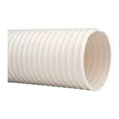 Continental ContiTech - 4" ID, 15 Hg Vac Rating, 27 psi, PVC Vacuum & Duct Hose - 100' Long, White, 14" Bend Radius, 15 to 150°F - All Tool & Supply