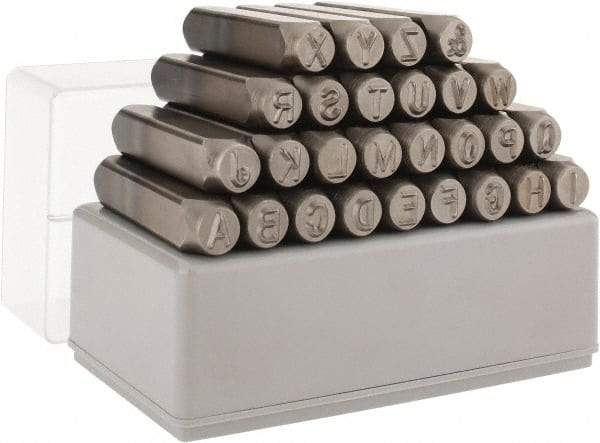 C.H. Hanson - 27 Piece, 5/16" Character Steel Stamp Set - Letters, Heavy Duty - All Tool & Supply