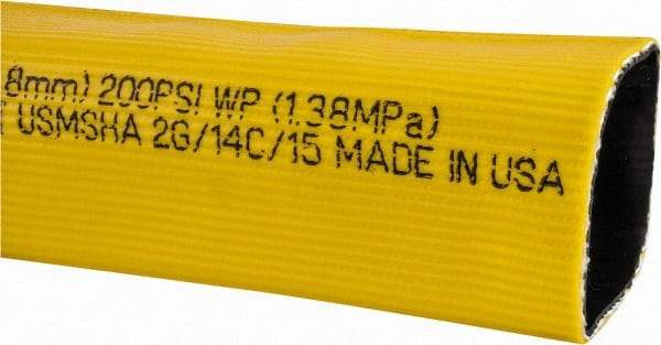 Continental ContiTech - 2" ID x 2.34" OD, 200 Working psi, Yellow Polymer Hose, Lays Flat - Cut to Length, -10 to 150°F - All Tool & Supply