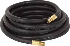 Continental ContiTech - 3/8" ID x 0.669" OD 25' Long Multipurpose Air Hose - MNPT x MNPT Ends, 200 Working psi, -40 to 190°F, 1/4" Fitting, Black - All Tool & Supply