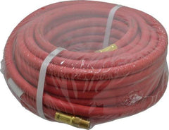 Continental ContiTech - 1/4" ID x 0.527" OD 50' Long Multipurpose Air Hose - MNPT x MNPT Ends, 250 Working psi, -40 to 190°F, 1/4" Fitting, Red - All Tool & Supply