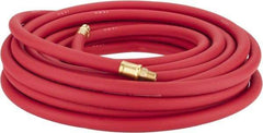 Continental ContiTech - 3/8" ID x 0.7" OD 50' Long Multipurpose Air Hose - MNPT x MNPT Ends, 250 Working psi, -40 to 190°F, 1/4" Fitting, Red - All Tool & Supply