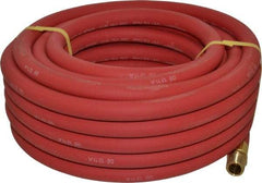 Continental ContiTech - 1/2" ID x 0.838" OD 50' Long Multipurpose Air Hose - MNPT x MNPT Ends, 250 Working psi, -40 to 190°F, 1/2" Fitting, Red - All Tool & Supply