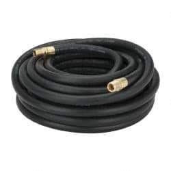 Continental ContiTech - 1/2" ID x 0.844" OD 50' Long Oil Resistant Air Hose - MNPT x MNPT Ends, 300 Working psi, -20 to 190°F, 1/2" Fitting, Black - All Tool & Supply