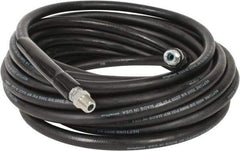 Continental ContiTech - 50' Long, 3/8" Fitting, Swivel Fitting, 0 to 250°F, Synthetic Rubber High Temp & High Pressure Hose - 3/8" Inside x 0.693" Outside Diam, Black, 3,000 psi - All Tool & Supply