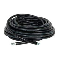 Continental ContiTech - 100' Long, 3/8" Fitting, Swivel Fitting, 0 to 250°F, Synthetic Rubber High Temp & High Pressure Hose - 3/8" Inside x 0.693" Outside Diam, Black, 3,000 psi - All Tool & Supply