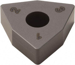 Seco - WNMA332 Grade CBN300 PCBN Turning Insert - Uncoated, 80° Trigon, 3/8" Inscr Circle, 3/16" Thick, 1/32" Corner Radius - All Tool & Supply