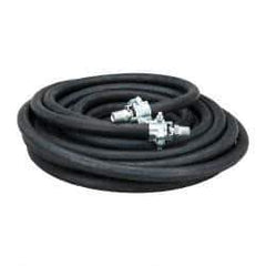 Continental ContiTech - 50' Long, 1/2" Fitting, Male NPT Fitting, -40 to 450°F, Synthetic Rubber High Temp & High Pressure Hose - 1/2" Inside x 1-1/16" Outside Diam, Black, 250 psi - All Tool & Supply