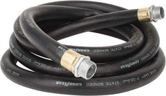 Continental ContiTech - 1" ID x 1-1/8" OD x 12' OAL, NPT Male x Male Petroleum Transfer Hose - 100 Max Working psi, 1" Fitting, Black - All Tool & Supply