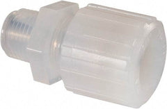 NewAge Industries - 3/4" Tube OD, PFA PTFE Plastic Compression Tube Male Connector - 1/2 NPT Pipe, 500°F Max, 1/2 Thread - All Tool & Supply