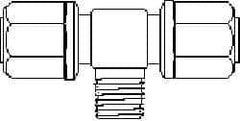 NewAge Industries - 3/4" Tube OD, PFA PTFE Plastic Compression Tube Male Branch Tee - 3/4 NPT Pipe, 500°F Max, 3/4 Thread - All Tool & Supply