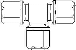 NewAge Industries - 3/4" Tube OD, PFA PTFE Plastic Compression Tube Union Tee - 500°F Max - All Tool & Supply