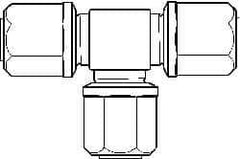 NewAge Industries - 3/4" Tube OD, PFA PTFE Plastic Compression Tube Union Tee - 500°F Max - All Tool & Supply