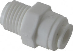 Value Collection - 1/4" Outside Diam, 1/4 NPT, Acetal Push-to-Connect Tube Male Connector - All Tool & Supply