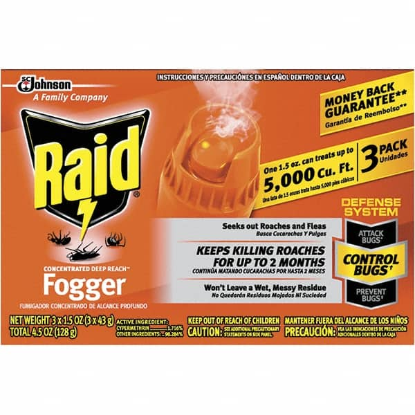 Raid - Pack of (3), 1.5 oz Cans, Fluid Ounce Bug & Flying Insect Killer - All Tool & Supply