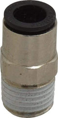 Legris - 5/16" Outside Diam, 1/4 NPT, Nickel Plated Brass Push-to-Connect Tube Male Connector - 290 Max psi - All Tool & Supply