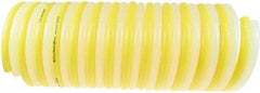 Coilhose Pneumatics - 1/8" ID, 50' Long, Yellow & Natural Nylon Coiled & Self Storing Hose - 315 Max psi, No Fittings - All Tool & Supply