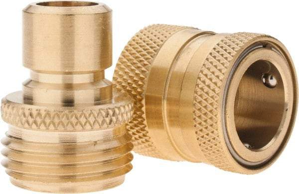 Coilhose Pneumatics - Garden Hose Coupler & Connector Set - Brass - All Tool & Supply