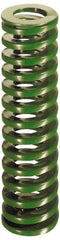 Dayton Lamina - 2-1/2" Hole Diam, 1-1/2" Rod Diam, 6" Free Length, Green Die Spring - 47.6 Lb Max Deflection, 2.39" Max Deflection, Light Duty, Chromium Vanadium Steel - All Tool & Supply