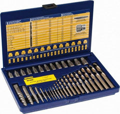 Irwin Hanson - 35 Piece Spiral Flute Screw Extractor & Drill Set - Screw Range 1/8 to 1/2" - All Tool & Supply