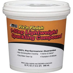 White Lightning - 32 oz Drywall/Plaster Repair - White, 20.1 Sq Ft Coverage, Vinyl Latex - All Tool & Supply