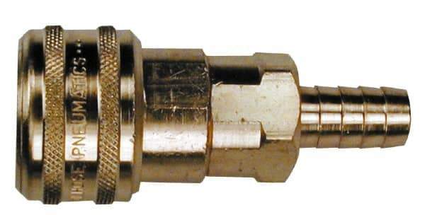 Coilhose Pneumatics - Hose Barb Industrial Pneumatic Hose Coupler - Brass, 3/4" Body Diam, 3/4" Hose ID - All Tool & Supply