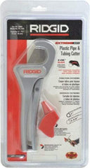 Ridgid - 1/8" to 1-3/8" Pipe Capacity, Single Stroke Cutter - Cuts Plastic, Rubber, PVC, CPVC - All Tool & Supply