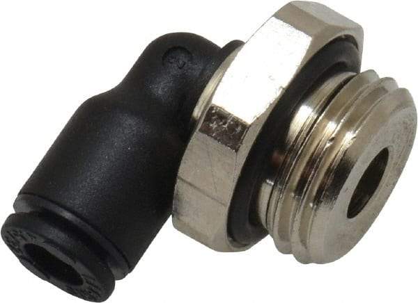 Legris - 4mm OD, 1/4 BSPP, Nylon/Nickel Plated Brass Push-to-Connect Male Elbow - 290 Max psi - All Tool & Supply