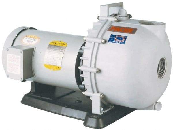 Value Collection - 208, 230/460 Volt, 3 Phase, 5 HP, Self Priming Pump - 3 Inch Inlet, 270 Max GPM, TEFC Motor, Polyester Housing and Impeller, Carbon Ceramic Seal - All Tool & Supply