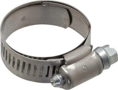 IDEAL TRIDON - SAE Size 16, 3/4 to 1-1/2" Diam, Stainless Steel Shielded Worm Drive Clamp - Material Grade 201, Series 613 - All Tool & Supply