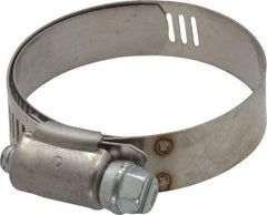 IDEAL TRIDON - SAE Size 24, 1-1/16 to 2" Diam, Stainless Steel Shielded Worm Drive Clamp - Material Grade 201, Series 613 - All Tool & Supply