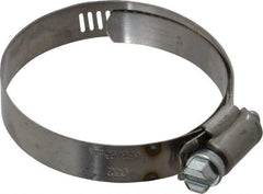 IDEAL TRIDON - SAE Size 32, 1-9/16 to 2-1/2" Diam, Stainless Steel Shielded Worm Drive Clamp - Material Grade 201, Series 613 - All Tool & Supply